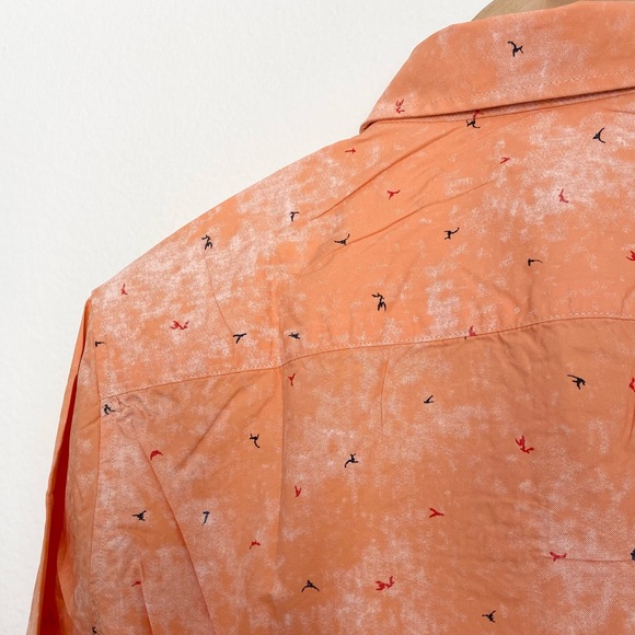 Coofandy Fresh Designer • Orange Casual Print Buttoned Down Longsleeve Shirt - Picture 10 of 14